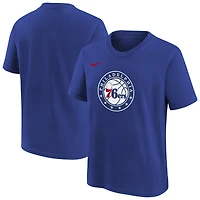 Youth Nike  Royal Philadelphia 76ers Team Essential Logo T-Shirt