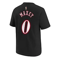 Youth Nike Tyrese Maxey Black Philadelphia 76ers Name & Number T-Shirt - Classic Edition
