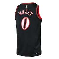 Maillot Nike Tyrese Maxey Swingman noir pour jeune des Philadelphia 76ers - Édition classique