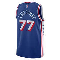 Maillot Swingman Nike VJ Edgecombe Royal Philadelphia 76ers pour enfant - Édition Icon