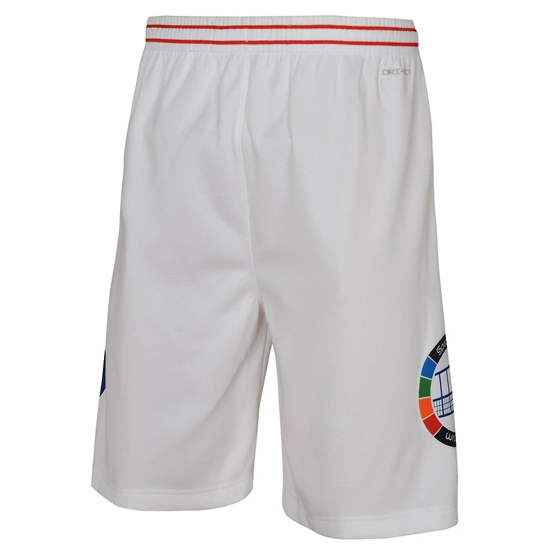 Short de performance Nike blanc pour jeune Philadelphia 76ers 2024/25 City Edition Swingman