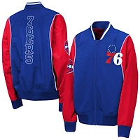 Coupe-vent zippé Youth Outerstuff Royal/Rouge Philadelphia 76ers Two-Pointer