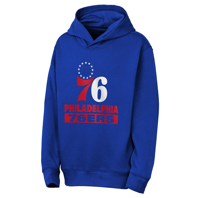 Sweat à capuche Youth Outerstuff Royal Philadelphia 76ers Back To The Basics