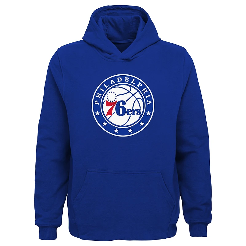 Youth Outerstuff Royal Philadelphia 76ers Primary Logo Pullover Hoodie