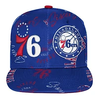 Casquette Snapback Youth Outerstuff Royal Philadelphia 76ers Street Hooper à imprimé intégral