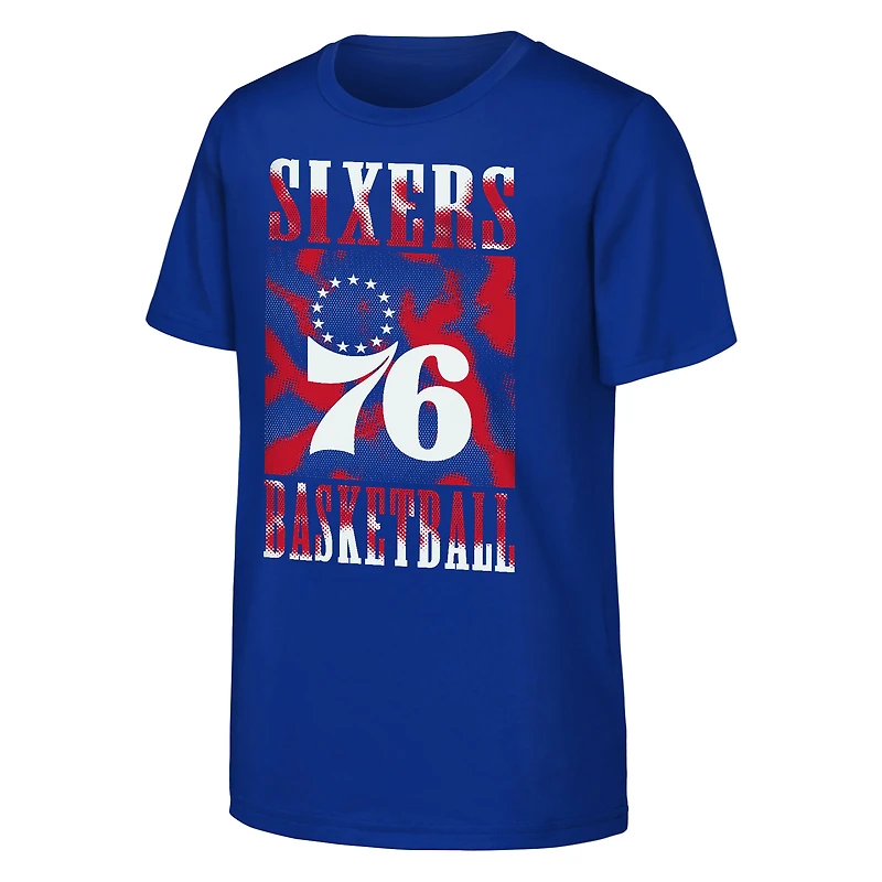 Youth  Royal Philadelphia 76ers Garage Hero T-Shirt