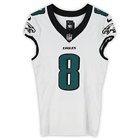 Maillot blanc n° 8 porté par Adoree Jackson lors du match des Eagles de Philadelphie contre les Packers de Green Bay le 10 novembre 2025