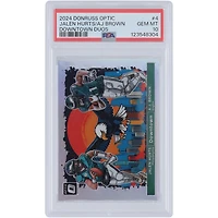 A.J. Brown & Jalen Hurts Philadelphia Eagles 2024 Panini Donruss Optic Dual Downtown #4 PSA Authenticated 10 Card
