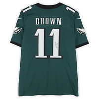 Maillot Nike Vapor F.U.S.E. Limited vert nuit autographié par A.J. Brown des Eagles de Philadelphie
