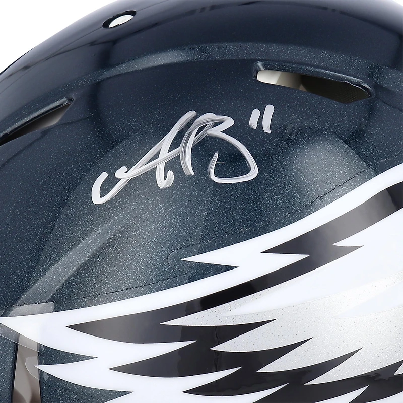 Casque Riddell Authentic autographié par A.J. Brown des Eagles de Philadelphie