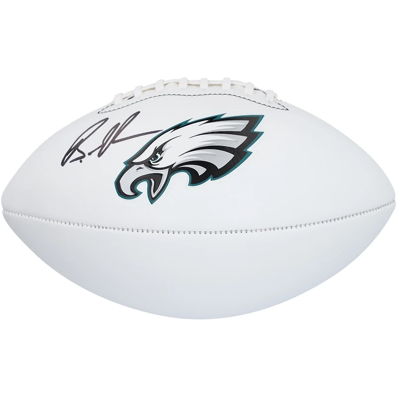 Ballon de football Franklin White Panel autographié par Brandon Graham des Philadelphia Eagles