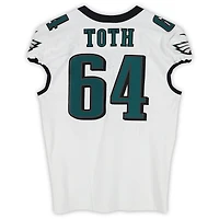 Brett Toth Philadelphia Eagles Game-Used #64 White Jersey vs. Green Bay Packers on November 10, 2025