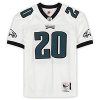 Brian Dawkins Philadelphia Eagles Autographed 2004 White Mitchell & Ness Authentic Jersey with "HOF 18" Inscription 