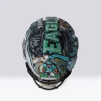 Brian Dawkins Philadelphia Eagles Autographed Riddell Speed Authentic Helmet with "HOF 18" Inscription - Art by Charles Fazzino - WN55916223