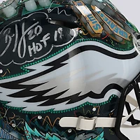 Casque Riddell Speed ​​Authentic autographié par Brian Dawkins (Philadelphia Eagles) avec inscription « HOF 18 » - Illustration de Charles Fazzino - WN55916223