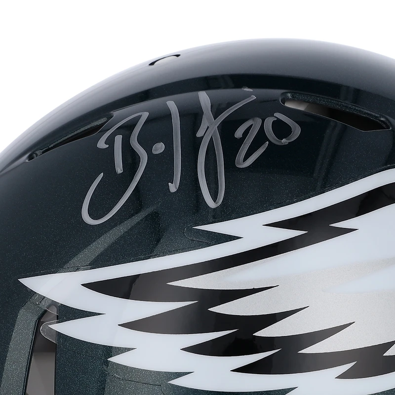 Casque authentique Riddell Speed autographié par Brian Dawkins Philadelphia Eagles
