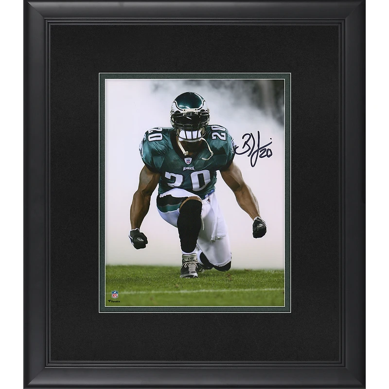 Brian Dawkins Philadelphia Eagles Framed Autographed 8" x 10" Black Smoke Shot Photograph