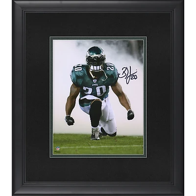 Brian Dawkins Philadelphia Eagles Framed Autographed 8" x 10" Black Smoke Shot Photograph