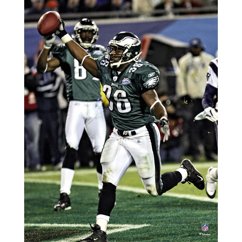 Photographie non signée de célébration du touchdown Brian Westbrook par les Philadelphia Eagles