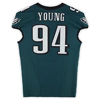 Maillot vert nuit n° 94 porté par Byron Young (Philadelphia Eagles) lors du match contre les Dallas Cowboys le 4 septembre 2025
