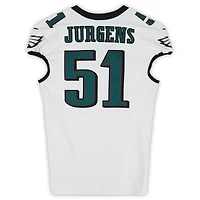 Cam Jurgens Philadelphia Eagles Game-Used #51 White Jersey vs. Los Angeles Rams on September 21, 2025