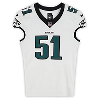 Maillot blanc n° 51 porté par Cam Jurgens lors du match des Eagles de Philadelphie contre les Rams de Los Angeles le 21 septembre 2025