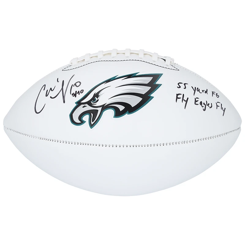 Ballon de football Franklin White Panel autographié par Carli Lloyd des Philadelphia Eagles de l'USWNT avec inscriptions multiples - Édition limitée à 10 exemplaires