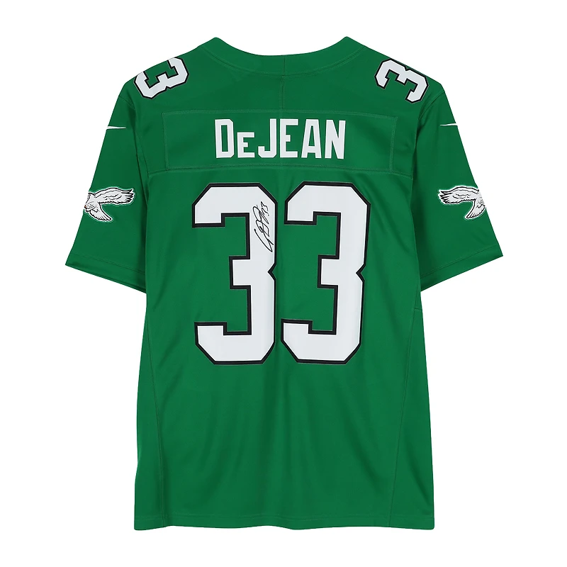 Cooper DeJean Philadelphia Eagles Autographed Kelly Green Nike Limited Jersey