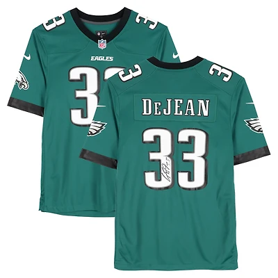 Cooper DeJean Philadelphia Eagles Autographed Midnight Green Nike Game Jersey
