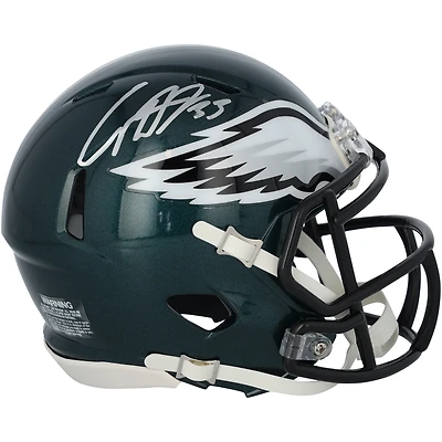 Cooper DeJean Philadelphia Eagles Autographed Riddell OVO Speed Mini Helmet  