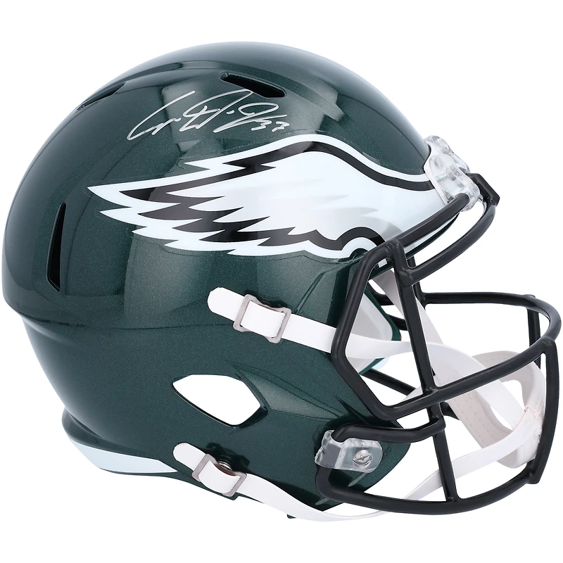 Cooper DeJean Philadelphia Eagles Autographed Riddell Speed Replica Helmet