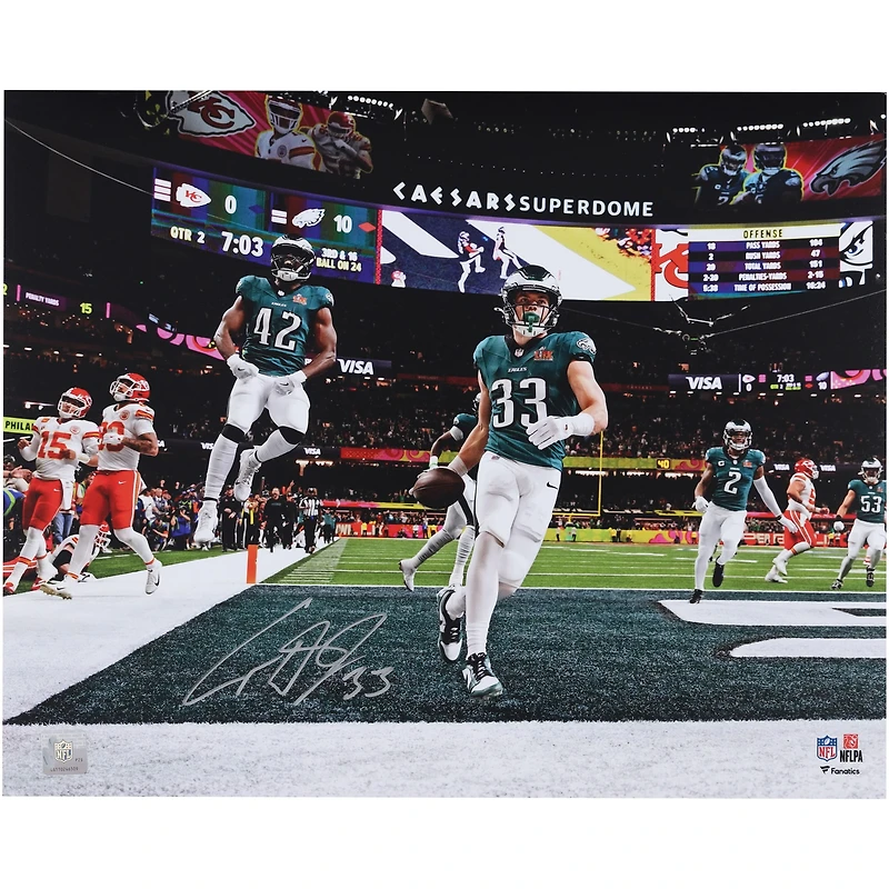 Cooper DeJean Philadelphia Eagles Autographed Super Bowl LIX Champions 16" x 20" Photograph