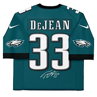Cooper DeJean Philadelphia Eagles Autographed Super Bowl LIX Champions Nike Midnight Green Game Jersey