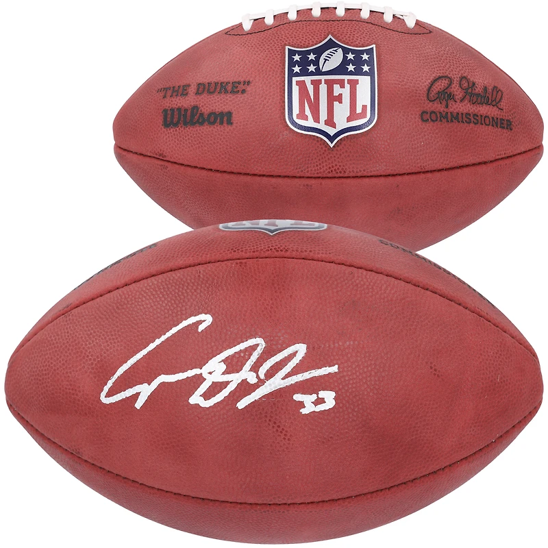 Ballon de football Wilson Duke dédicacé par Cooper DeJean des Philadelphia Eagles