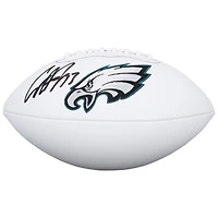 Ballon de football Wilson White Panel autographié par Cooper DeJean des Eagles de Philadelphie