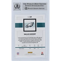 Dallas Goedert Philadelphia Eagles Autographed 2018 Panini Blue Knight #329 Beckett Fanatics Witnessed Authenticated 9/10 Rookie Card