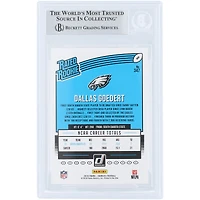 Carte de recrue autographiée de Dallas Goedert (Philadelphia Eagles), édition 2018 Panini Donruss Rated Rookie Press Proof rouge n° 347, authentifiée par Beckett Fanatics Witnessed.