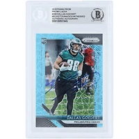 Carte de recrue autographiée de Dallas Goedert (Philadelphia Eagles) Panini Prizm Lazer n° 299, édition 2018, certifiée par Beckett Fanatics Witnessed.