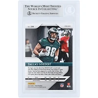Carte de recrue autographiée de Dallas Goedert (Philadelphia Eagles) Panini Prizm Lazer n° 299, édition 2018, certifiée par Beckett Fanatics Witnessed.