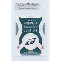 Dallas Goedert Philadelphia Eagles Autographed 2021 Panini National Treasures Century Materials Holo Silver Quad-Color Relic #CM-DAG #/25 Beckett Fanatics Witnessed Authenticated Card