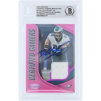 Dallas Goedert Philadelphia Eagles Autographed 2022 Panini Certified Certified Gamers Mirror Pink GU Relic #CG-GD #/125 Beckett Fanatics Witnessed Authenticated Card