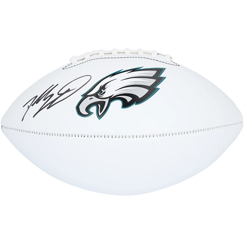 Ballon de football blanc Franklin autographié par Dallas Goedert des Philadelphia Eagles