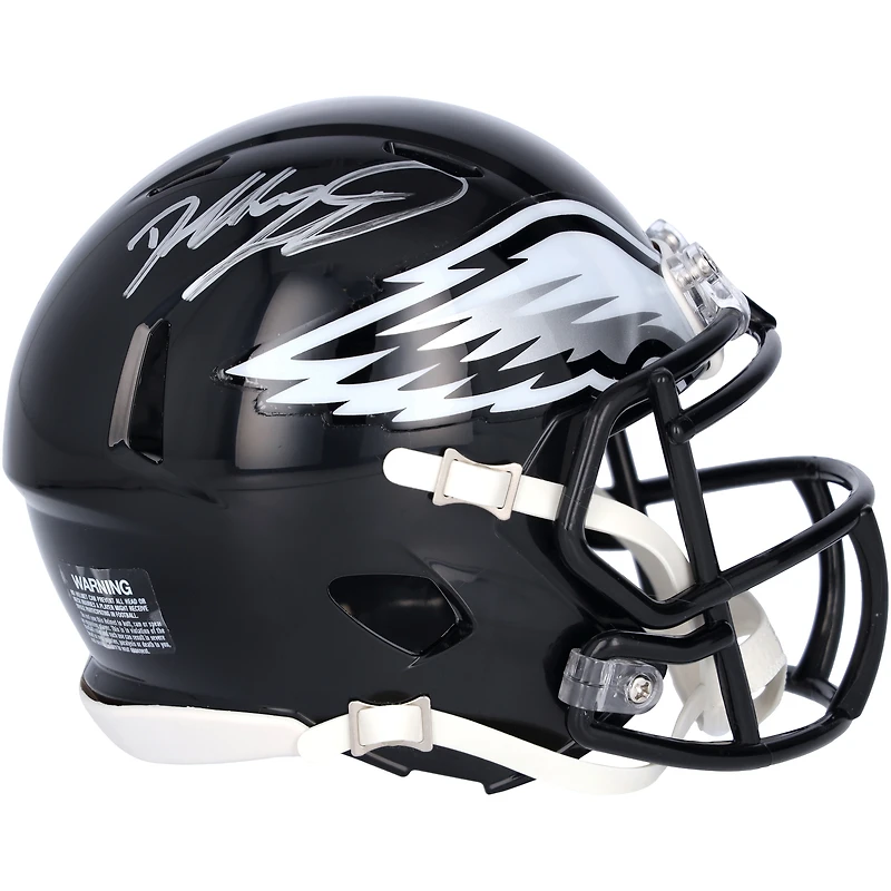 Casque mini Riddell 2022 Alternate Speed ​​autographié par Dallas Goedert des Philadelphia Eagles