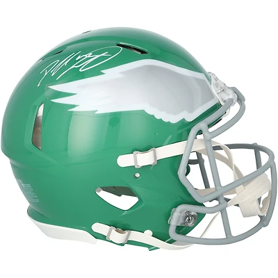 Casque Riddell authentique vert Kelly Speed ​​autographié par Dallas Goedert, joueur des Eagles de Philadelphie.