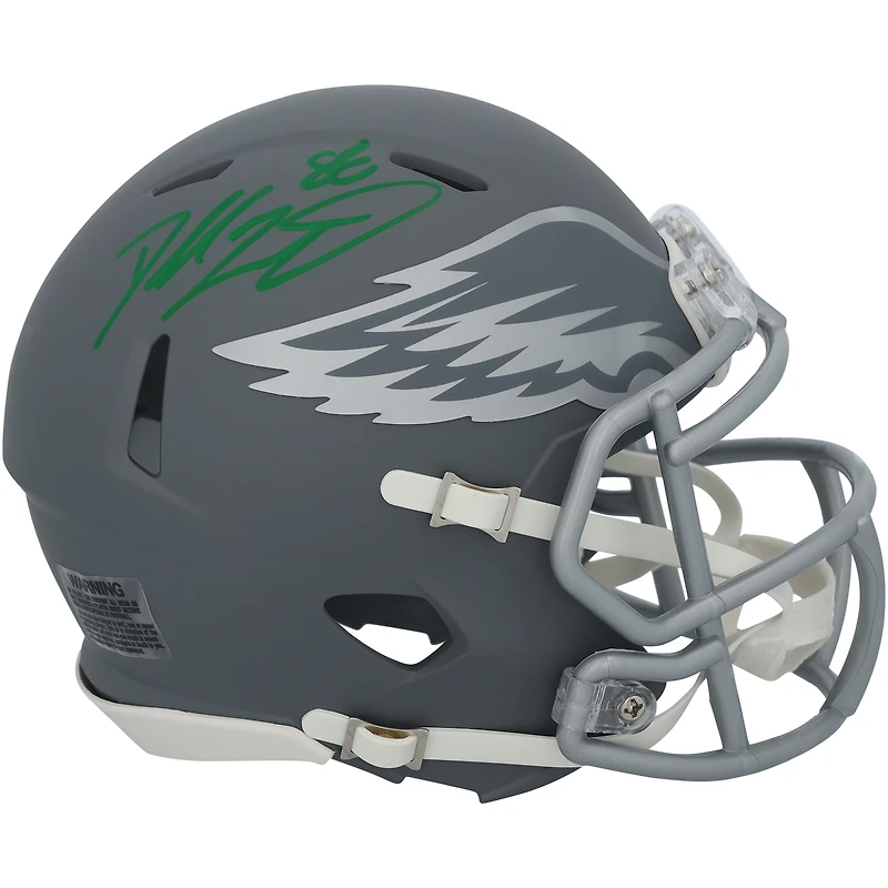 Casque Riddell Slate Speed Mini autographié par Dallas Goedert des Philadelphia Eagles