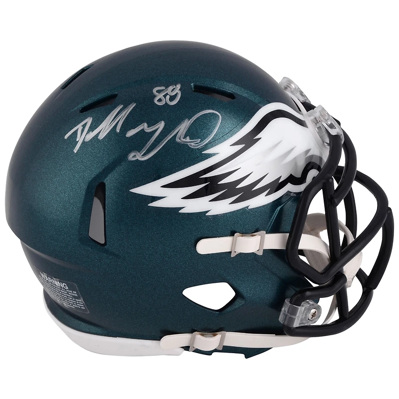 Mini casque Riddell Speed ​​dédicacé des Eagles de Philadelphie de Dallas Goedert