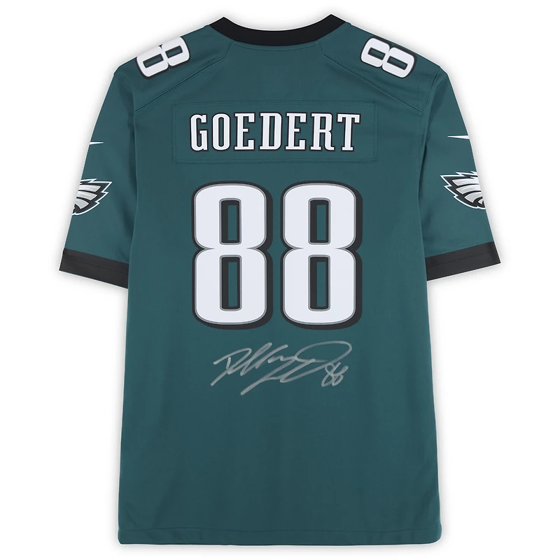 Dallas Goedert Philadelphia Eagles Autographed Super Bowl LIX Champions Nike Midnight Green Game Jersey 
