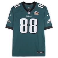 Dallas Goedert Philadelphia Eagles Autographed Super Bowl LIX Champions Nike Midnight Green Game Jersey 