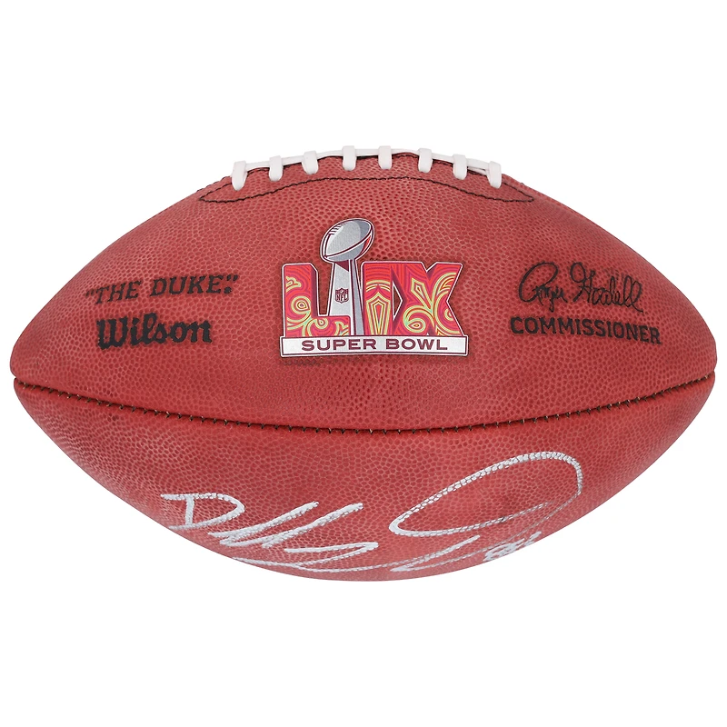 Dallas Goedert Philadelphia Eagles Autographed Super Bowl LIX Wilson Duke Football