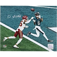 Photo dédicacée de DeVonta Smith (Eagles de Philadelphie) lors de son touchdown au Super Bowl LIX (8 x 10 pouces).